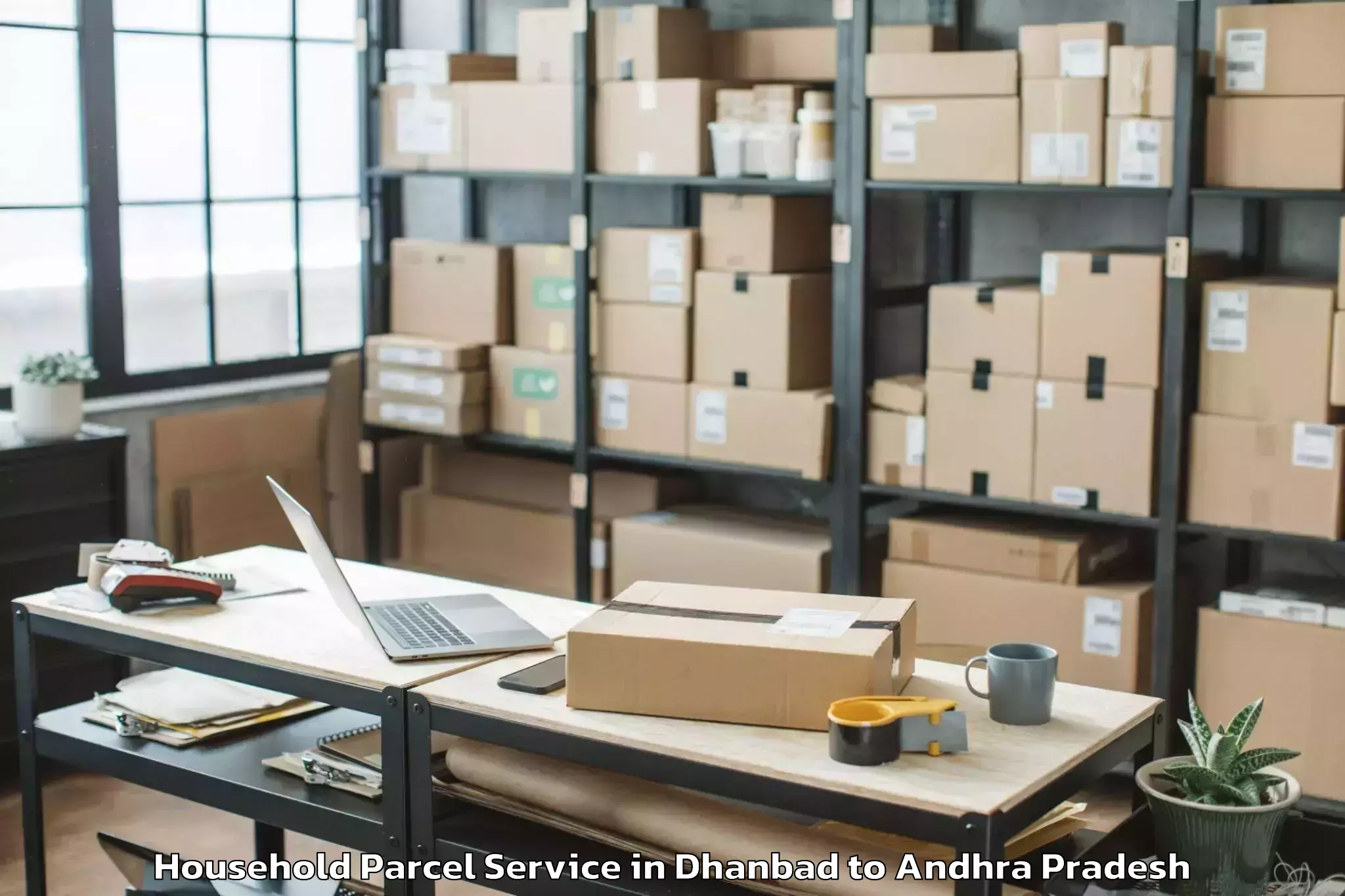 Book Dhanbad to Muttukuru Household Parcel Online